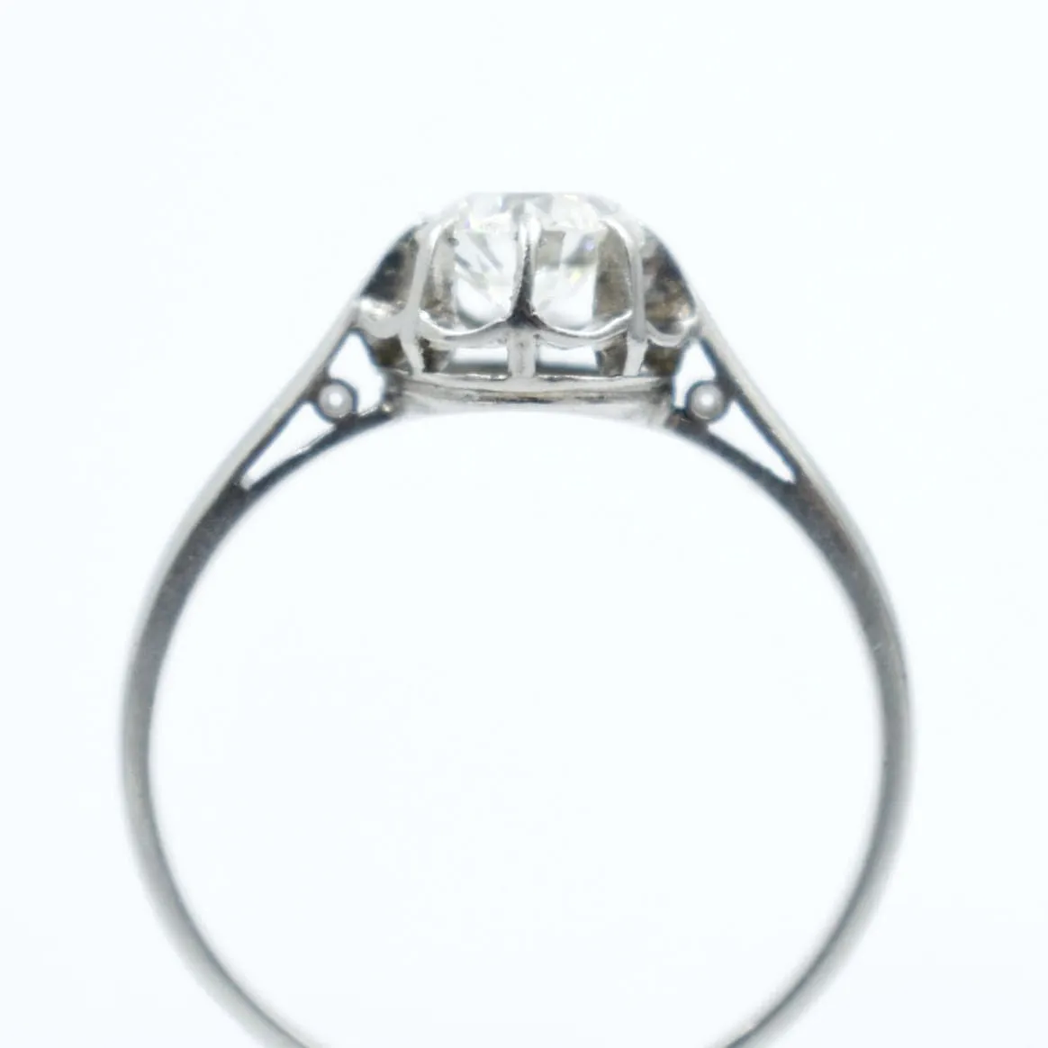 Bague Solitaire Ancien Platine et Diamants sold by 58 Facettes product image thumbnail 5