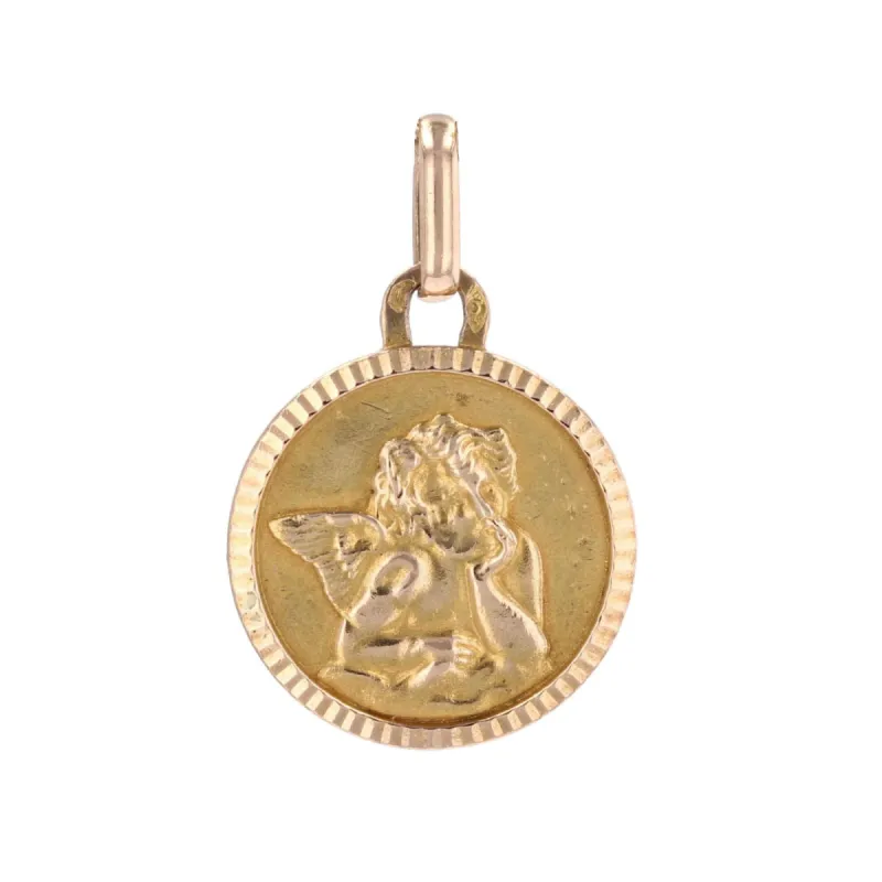 Médaille angelot or rose sold by 58 Facettes
