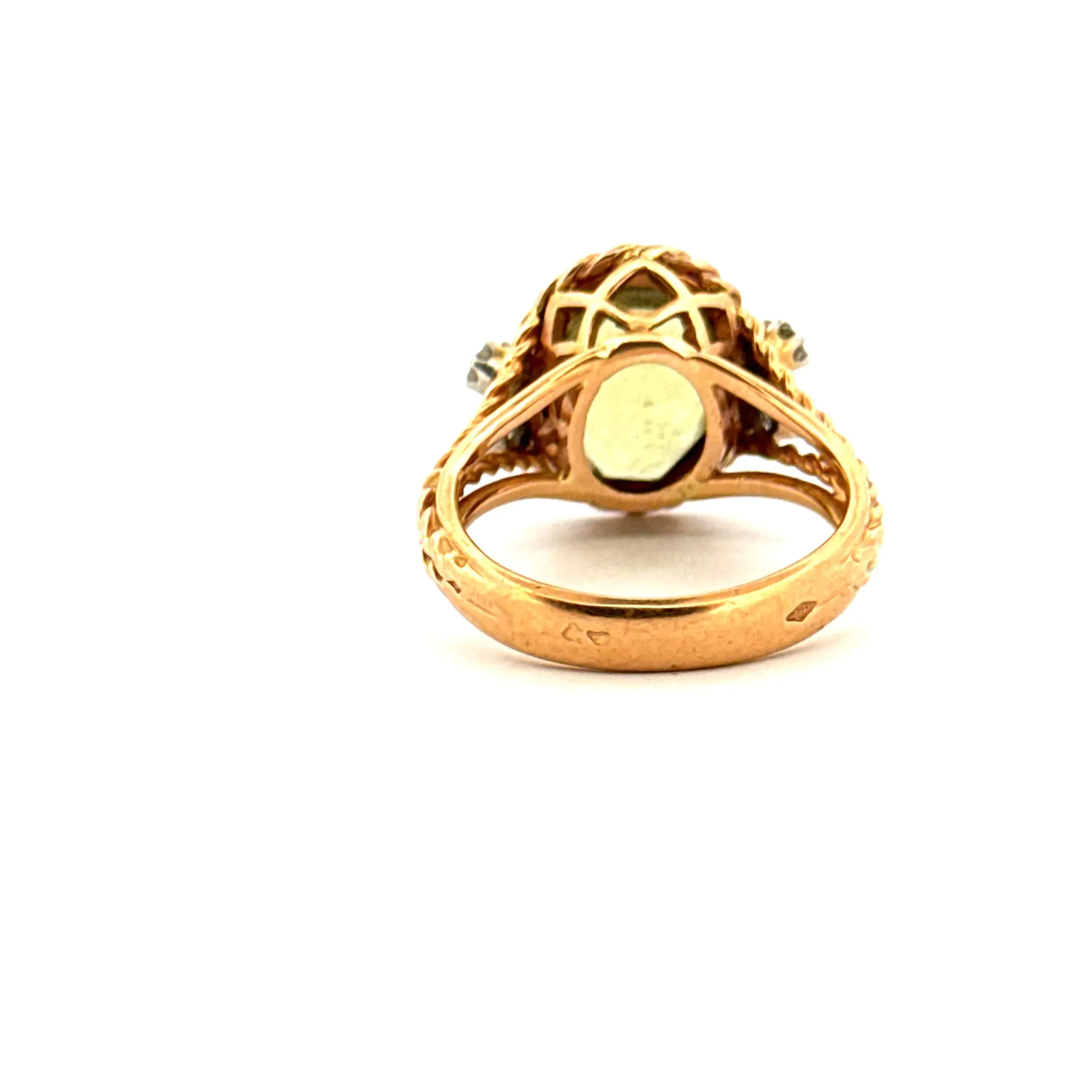 Bague Or Jaune 18k Tourmaline & Diamant sold by 58 Facettes product image thumbnail 4