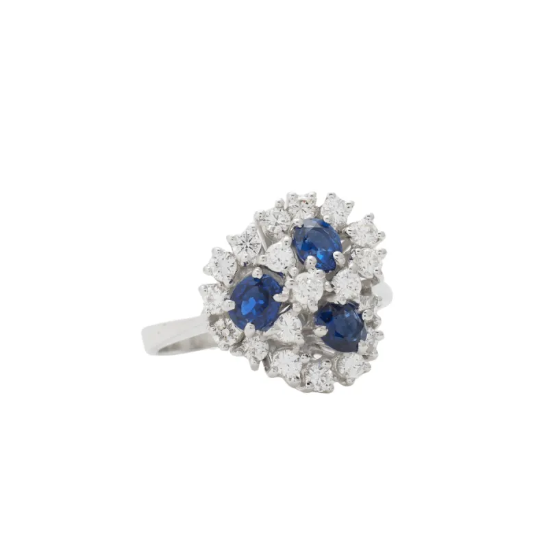 Bague saphirs et diamants sold by 58 Facettes