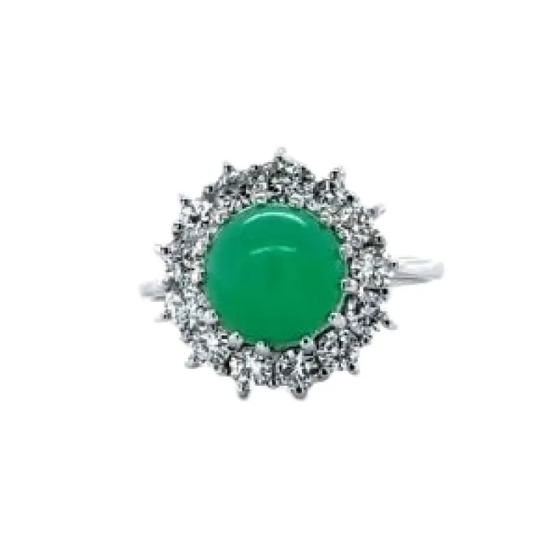 Elégante bague ancienne en agate entourée de diamants sold by 58 Facettes