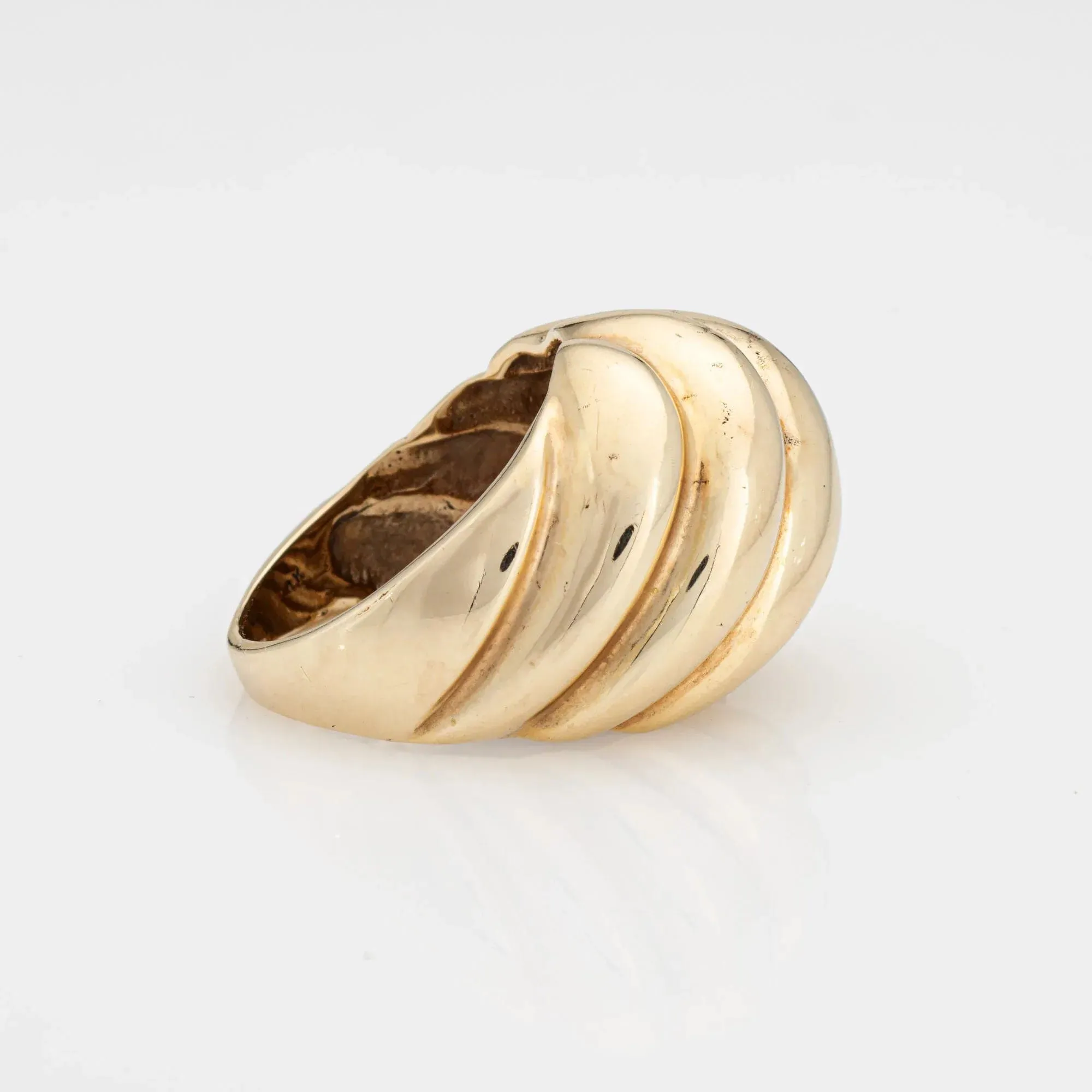 Bague en or cannelée vintage des années 70 sold by 58 Facettes product image thumbnail 5