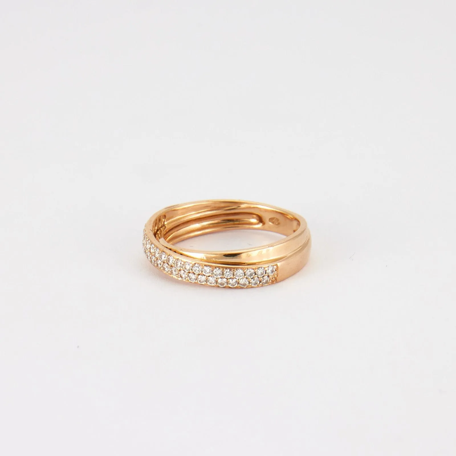 DIDIER GUERIN - Bague croisée pavage Diamants sold by 58 Facettes product image thumbnail 4