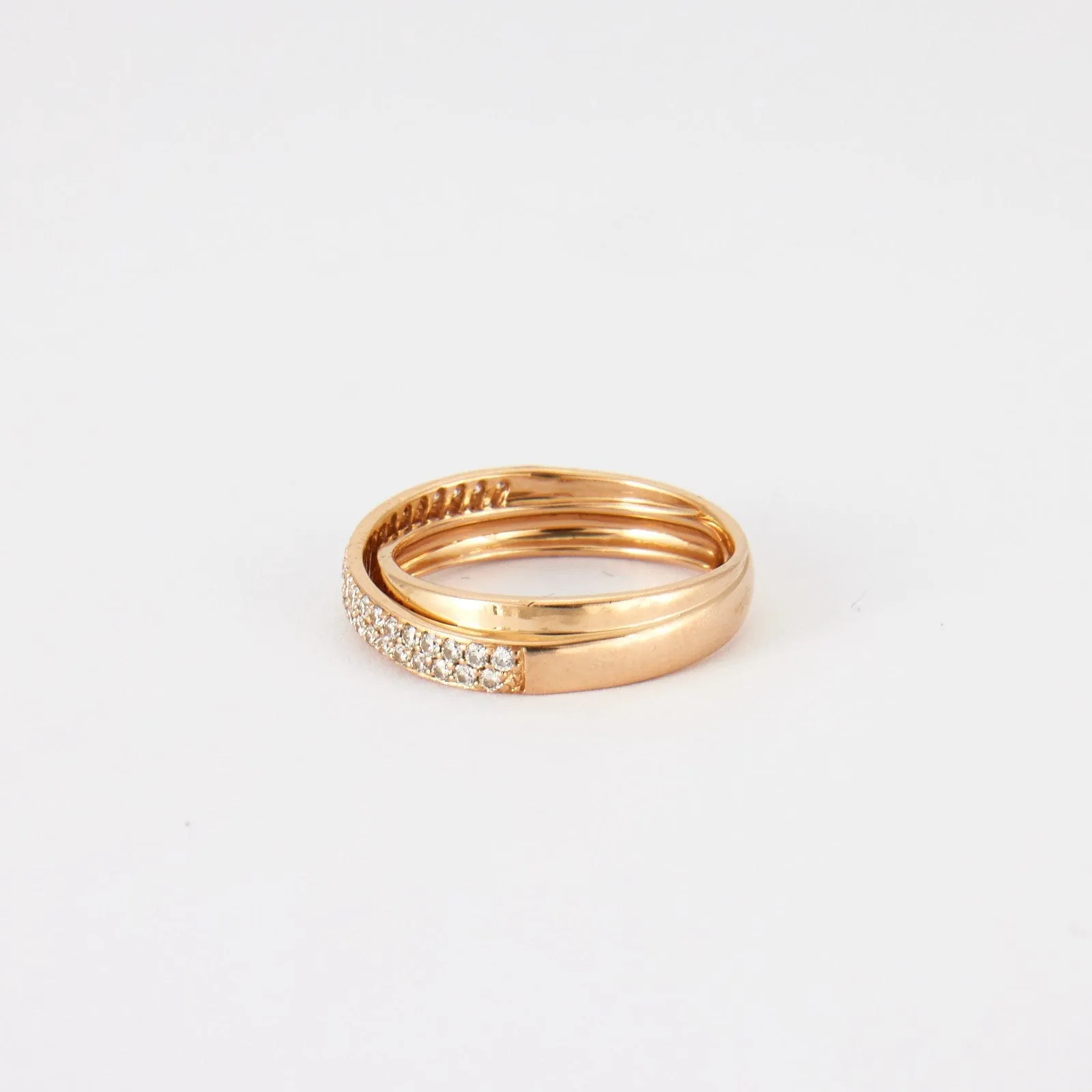 DIDIER GUERIN - Bague croisée pavage Diamants sold by 58 Facettes product image thumbnail 5