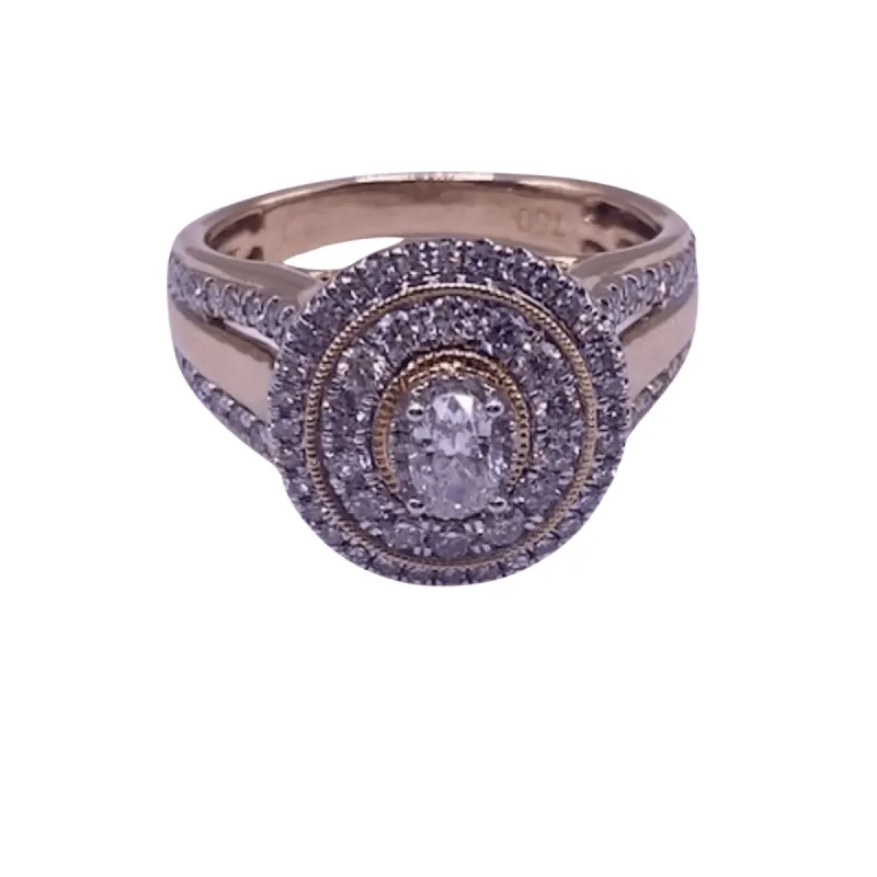 Bague Art Déco or jaune et 81 diamants sold by 58 Facettes