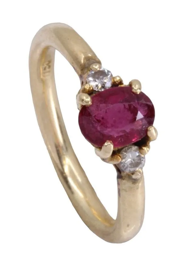 BAGUE MODERNE RUBIS ET DIAMANTS sold by 58 Facettes product image thumbnail 3