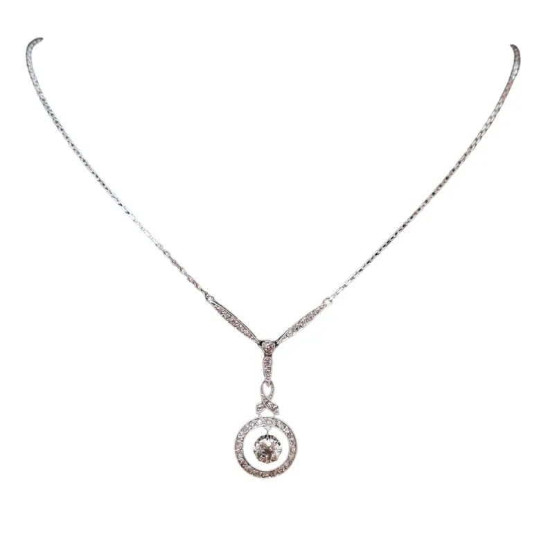 Collier Pendentif Art Déco Diamants sold by 58 Facettes