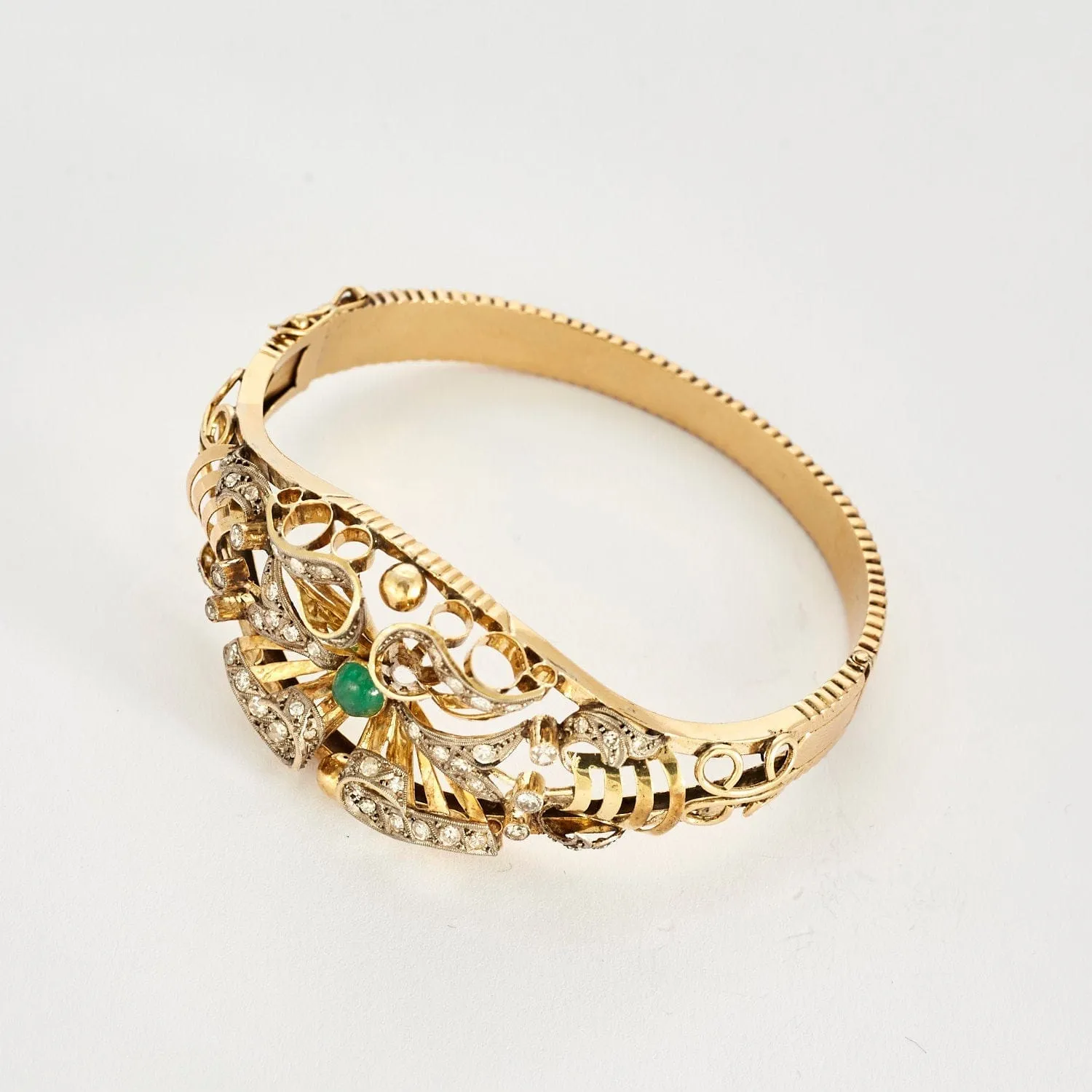 Bracelet Emeraude cabochon Diamants sold by 58 Facettes product image thumbnail 4