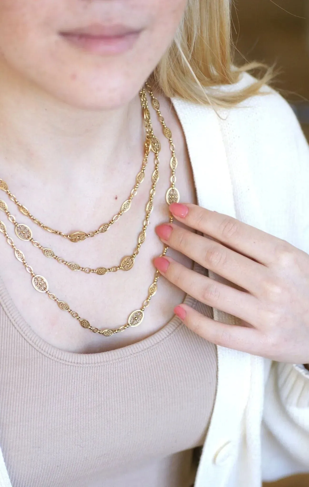 Sautoir, chaine ancienne or sold by 58 Facettes product image thumbnail 3