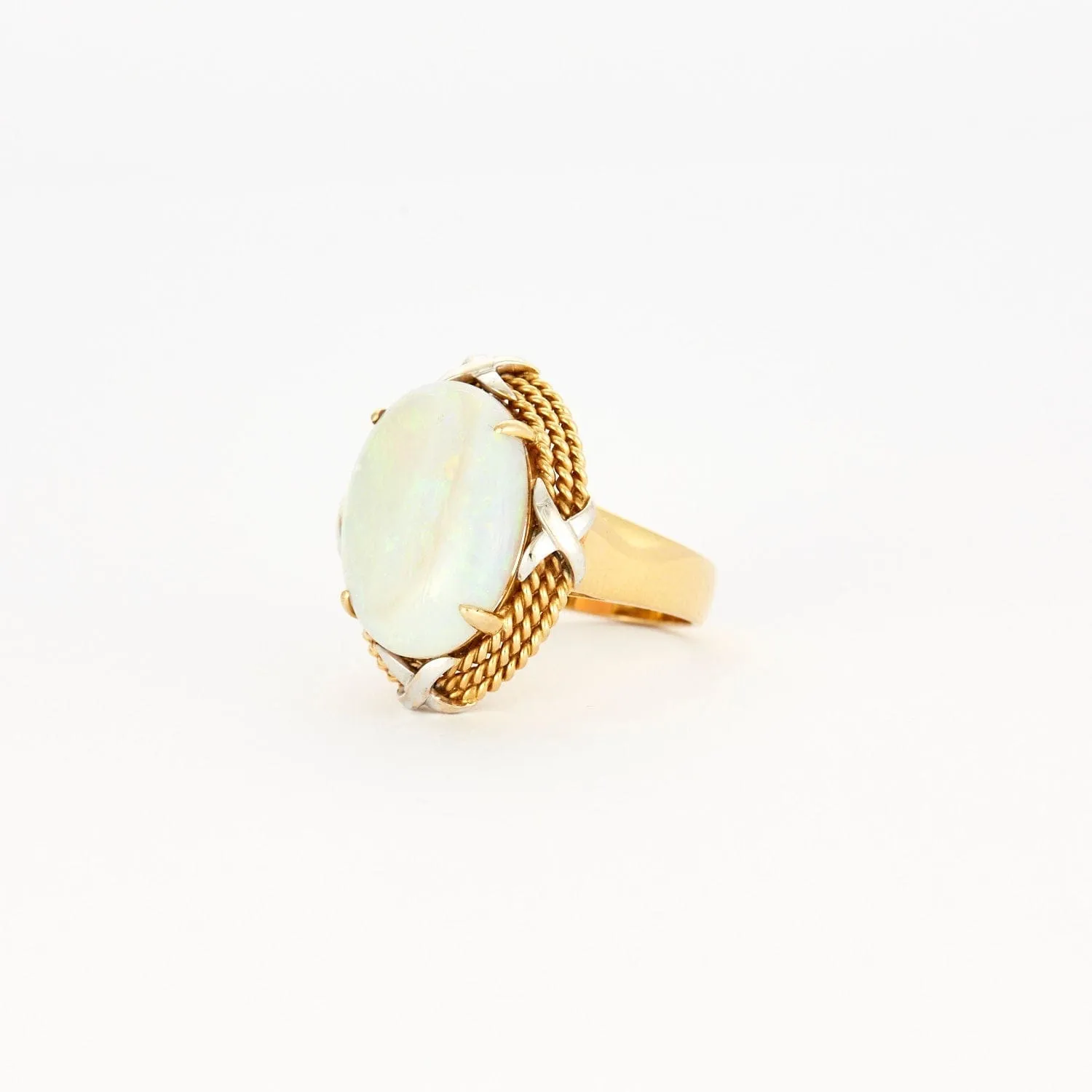 Bague or et opale sold by 58 Facettes product image thumbnail 4