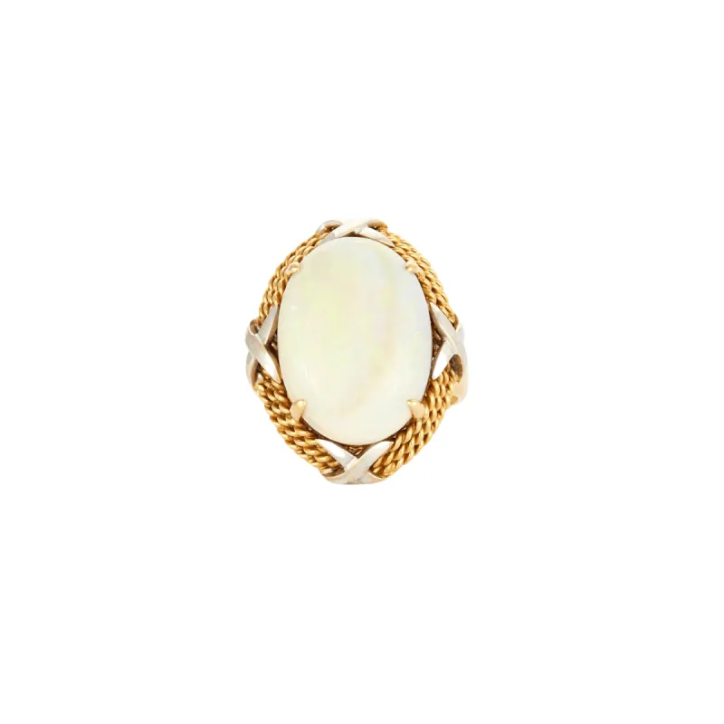 Bague or et opale sold by 58 Facettes