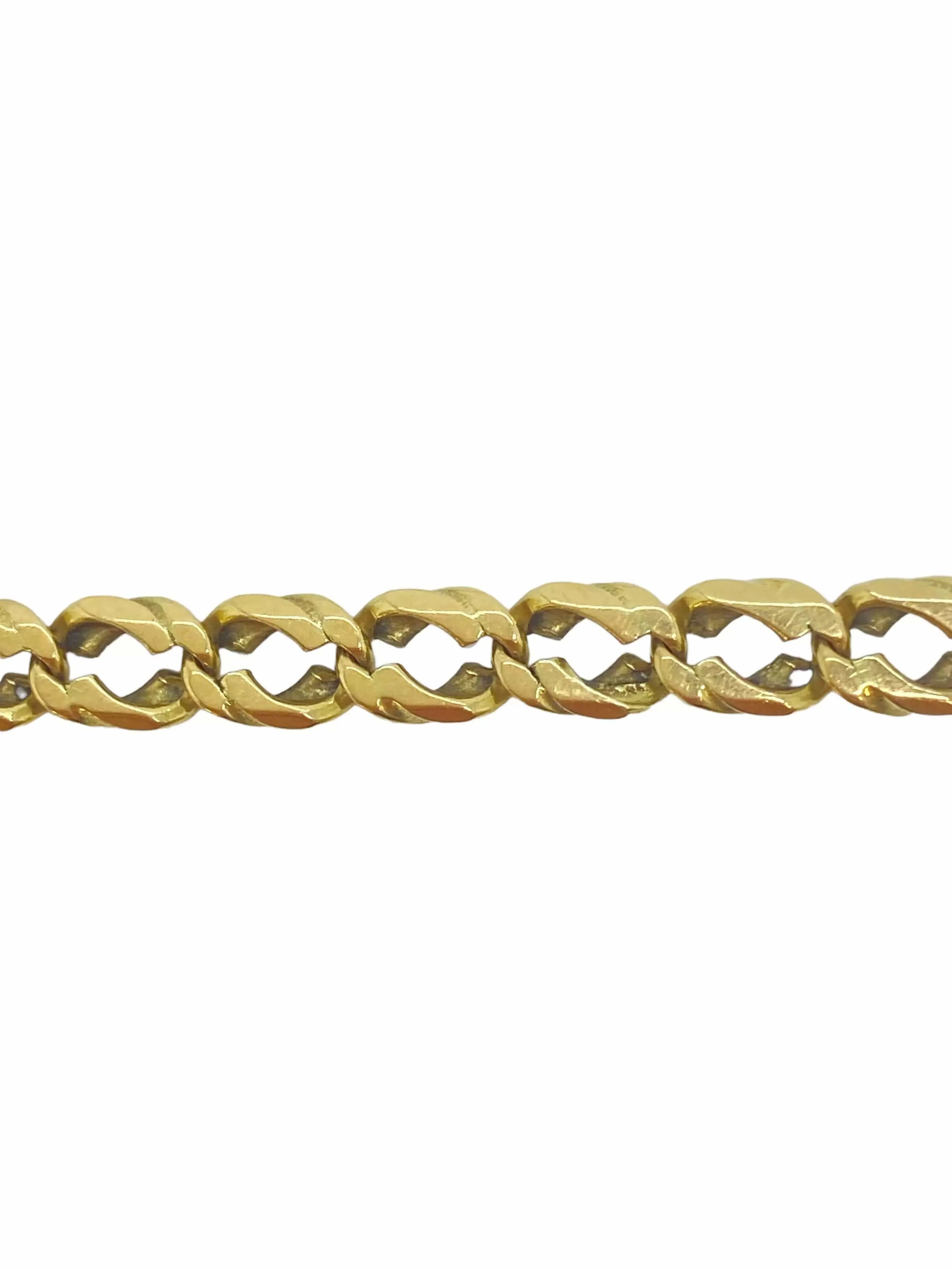 Bracelet en or maille gourmette double losange sold by 58 Facettes product image thumbnail 4