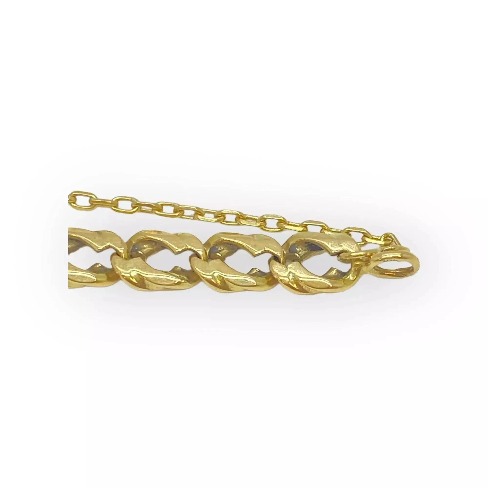Bracelet en or maille gourmette double losange sold by 58 Facettes product image thumbnail 5