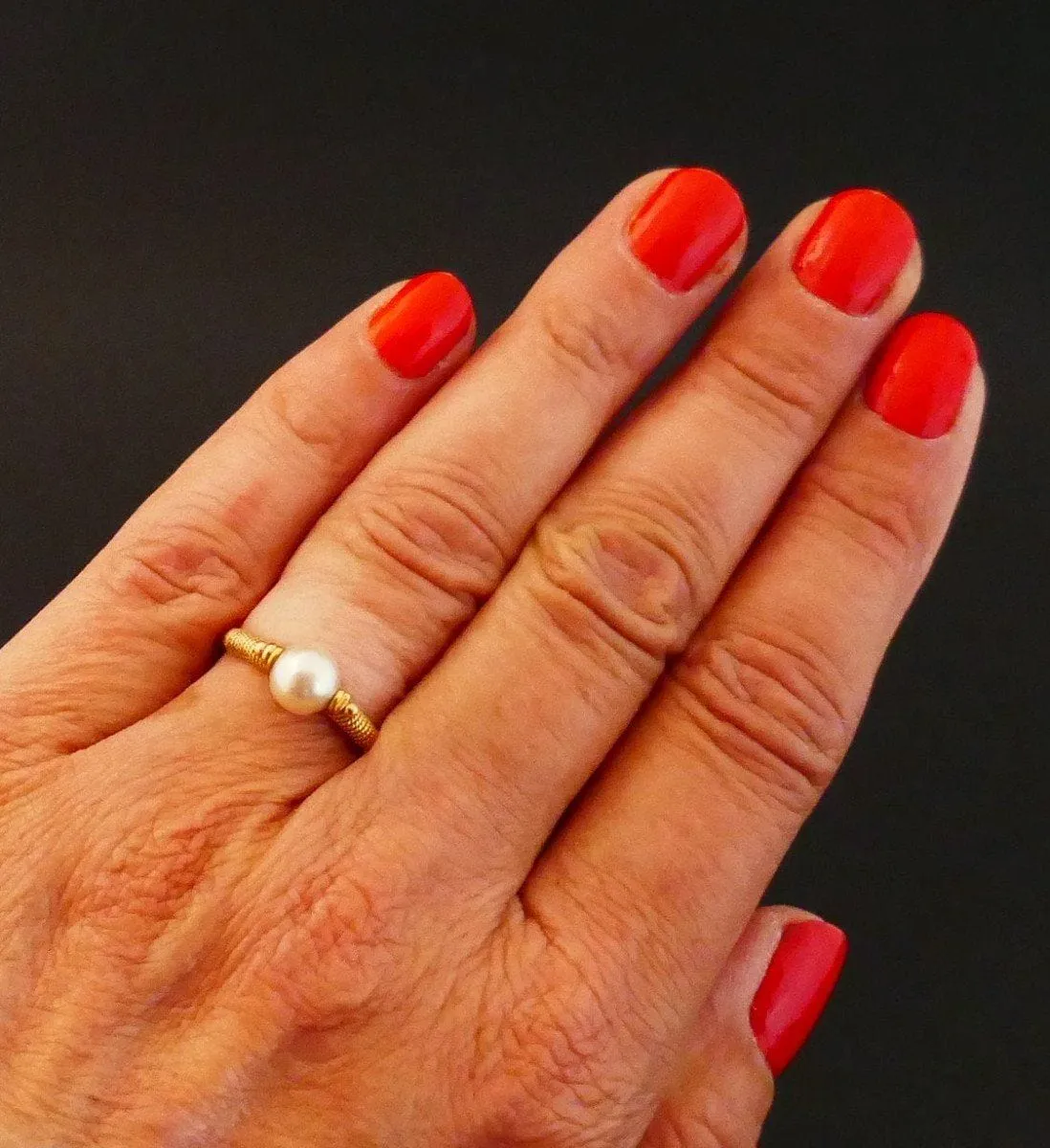 Bague Ornée d'Une Perle De Culture, Or sold by 58 Facettes product image thumbnail 3