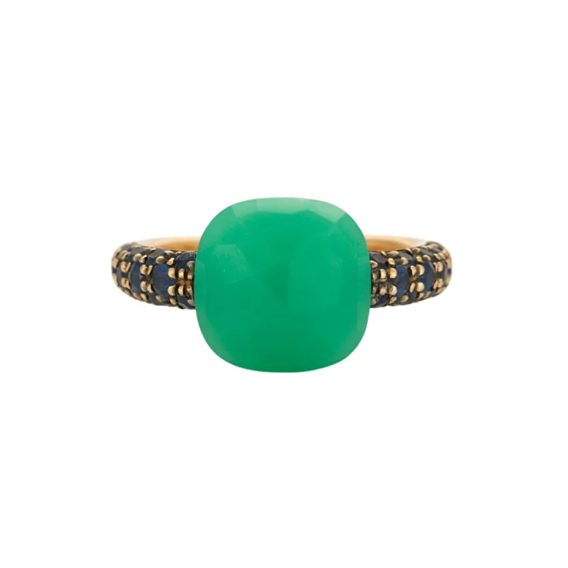 Bague Pomellato Capri en or rose, chrysoprase et saphirs sold by 58 Facettes