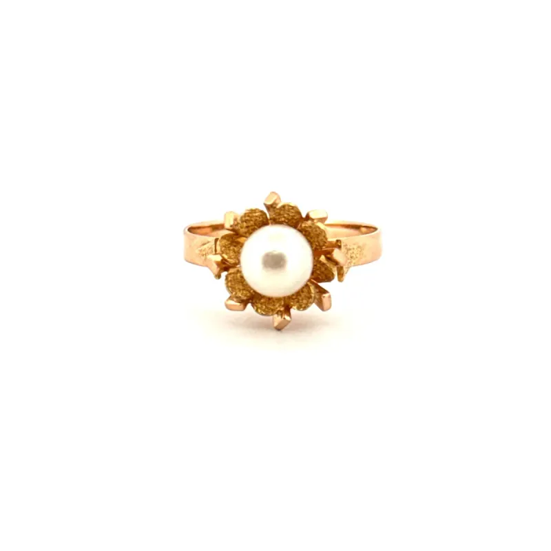Solitaire or jaune et perle sold by 58 Facettes