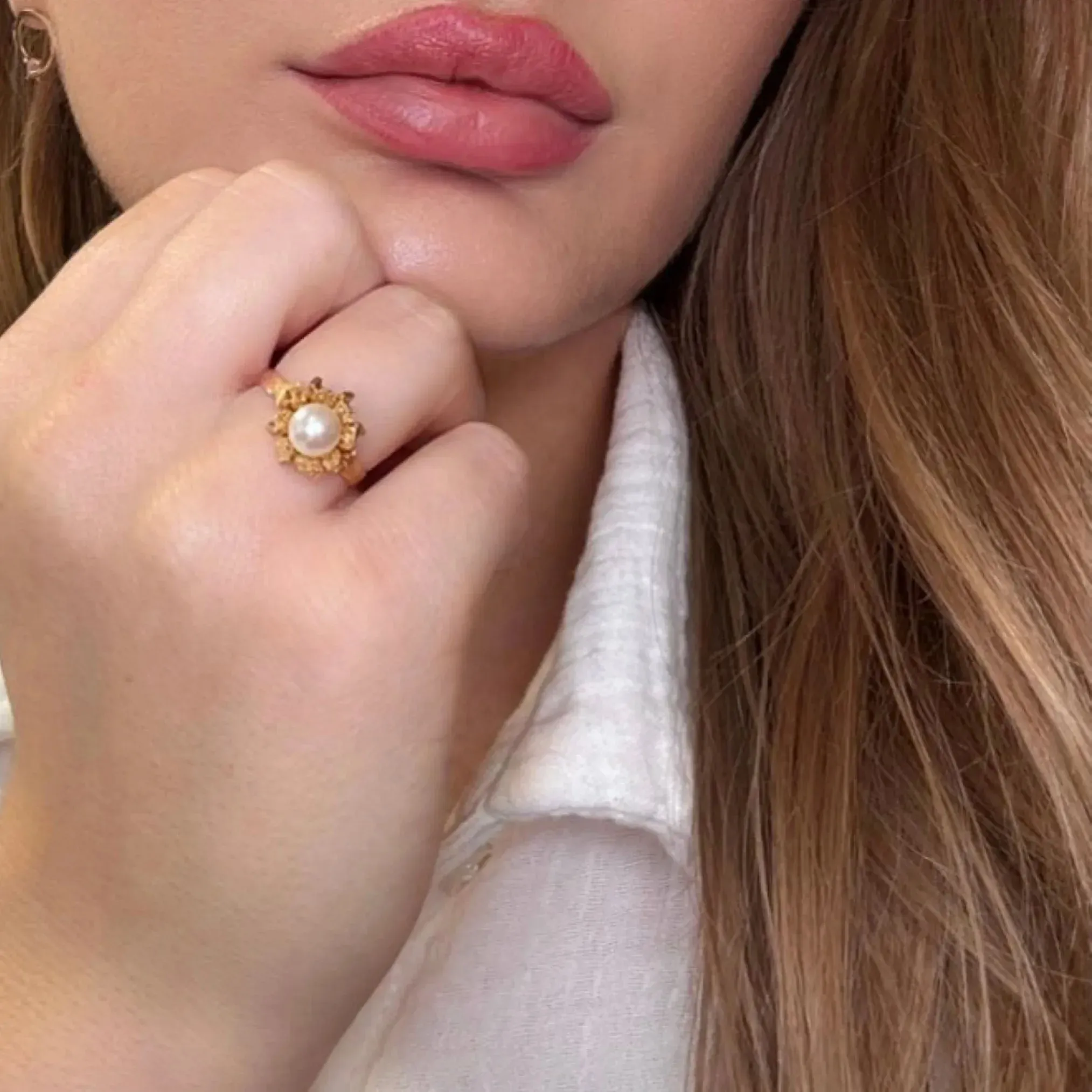 Solitaire or jaune et perle sold by 58 Facettes product image thumbnail 2