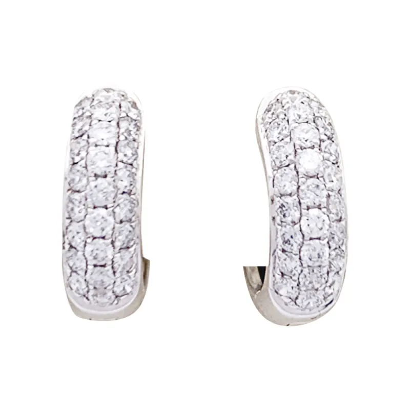 Créoles or blanc et diamants. sold by 58 Facettes