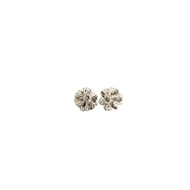 Puces D'oreilles Fleur Or Blanc & Diamants sold by 58 Facettes