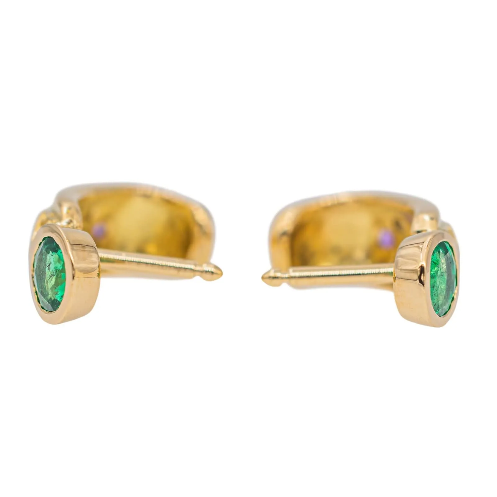 Boucles d'oreilles Or jaune Emeraude sold by 58 Facettes product image thumbnail 4