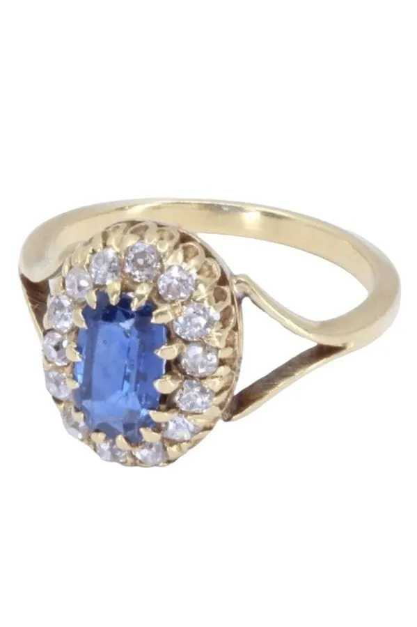 Bague marguerite saphir et diamants sold by 58 Facettes product image thumbnail 3