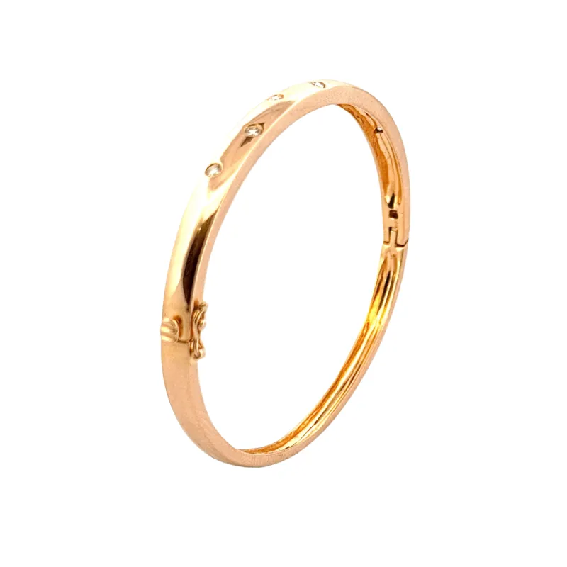 Bracelet jonc multi diamants or rose 18 carats sold by 58 Facettes