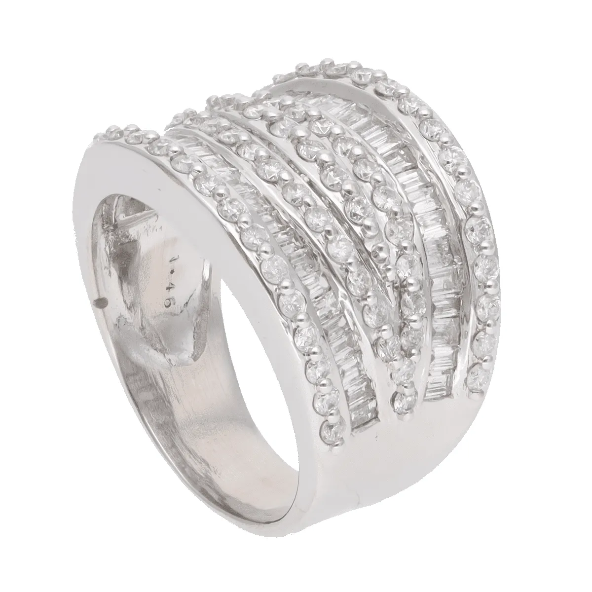 Bague en or gris avec 2,33 Cts de diamants sold by 58 Facettes product image thumbnail 5
