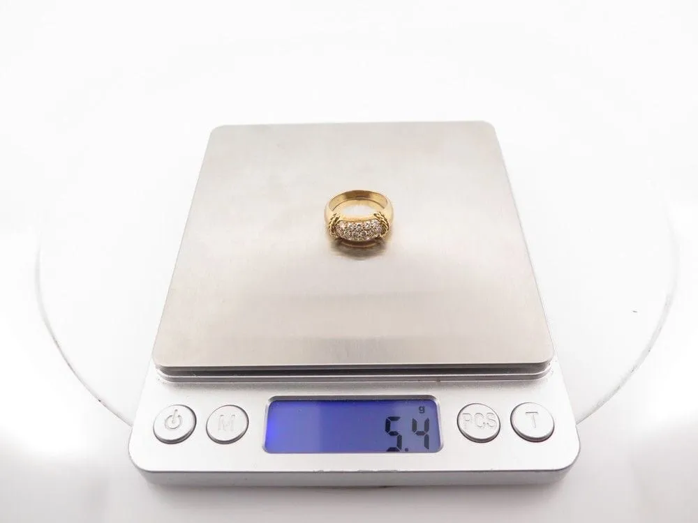 bague bandeau en or jaune et 16 diamants brillants 0.4ct sold by 58 Facettes product image thumbnail 5