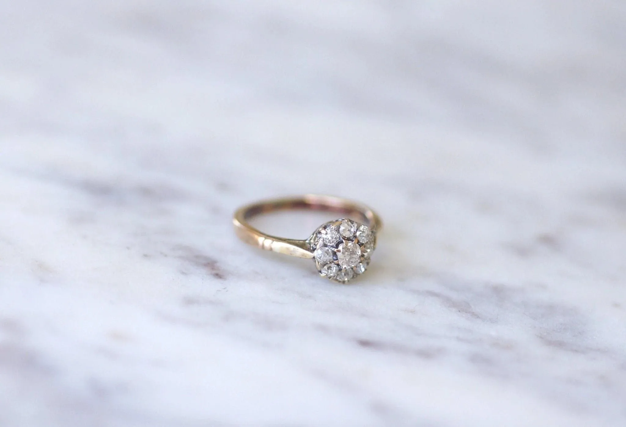 Bague marguerite or rose et diamants sold by 58 Facettes product image thumbnail 4