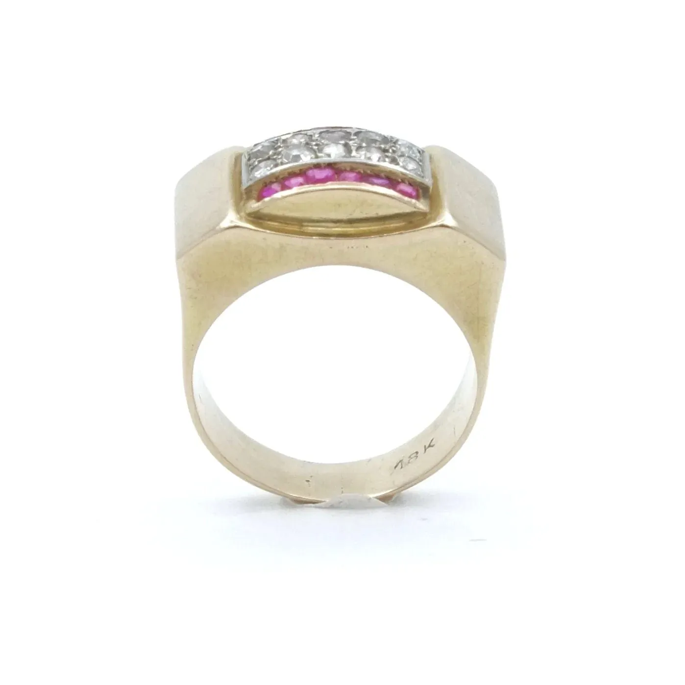 Bague tank arcade 2 Ors Diamants Rubis sold by 58 Facettes product image thumbnail 5