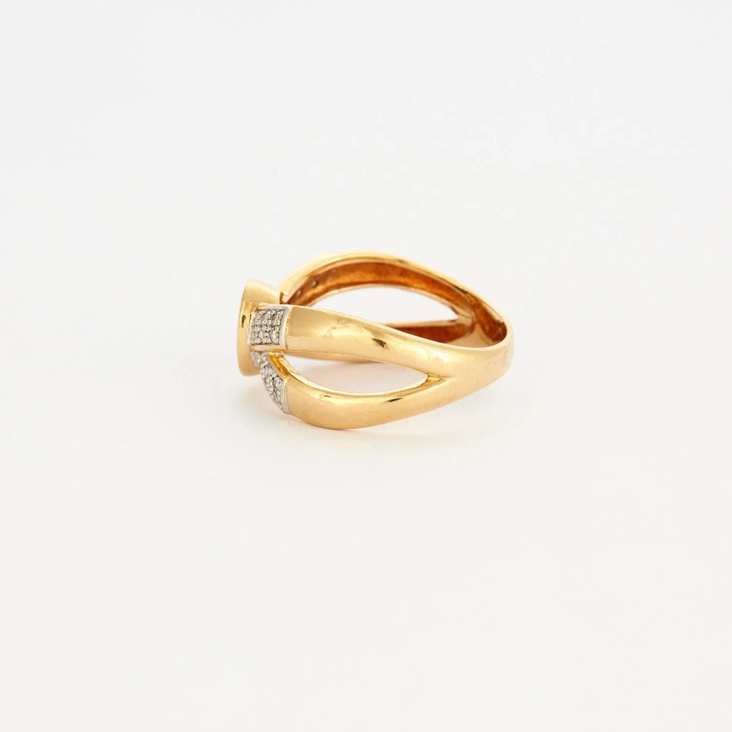 Bague saphir et diamants en or jaune 750 sold by 58 Facettes product image thumbnail 4