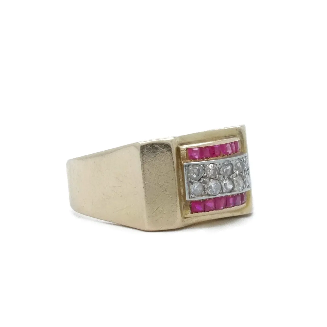 Bague tank arcade 2 Ors Diamants Rubis sold by 58 Facettes product image thumbnail 4