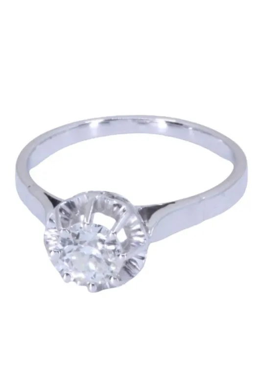 Solitaire or blanc diamant 0.55 carat sold by 58 Facettes