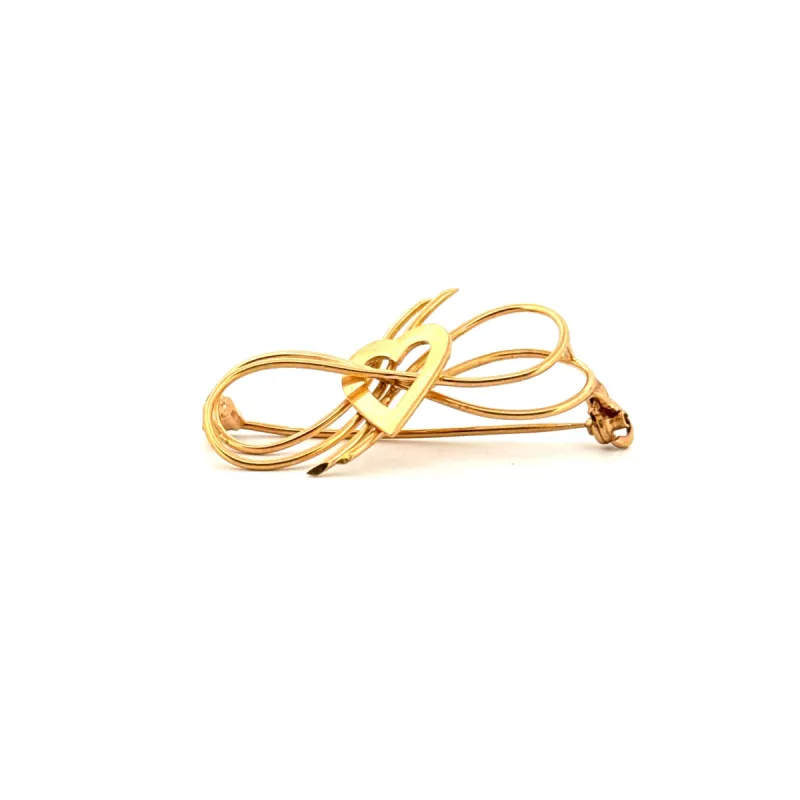 Broche Coeur or jaune sold by 58 Facettes