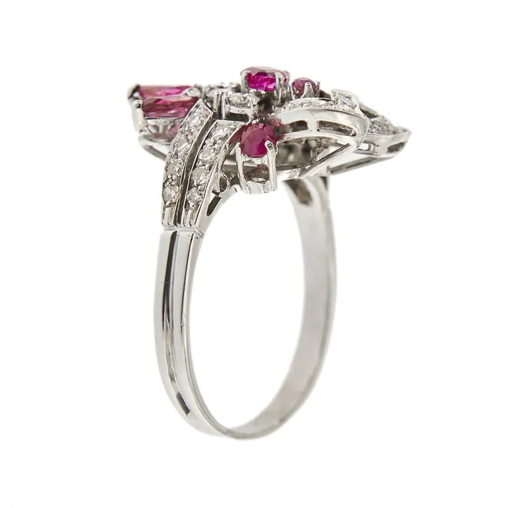 Bague avec rubis et diamants sold by 58 Facettes product image thumbnail 3