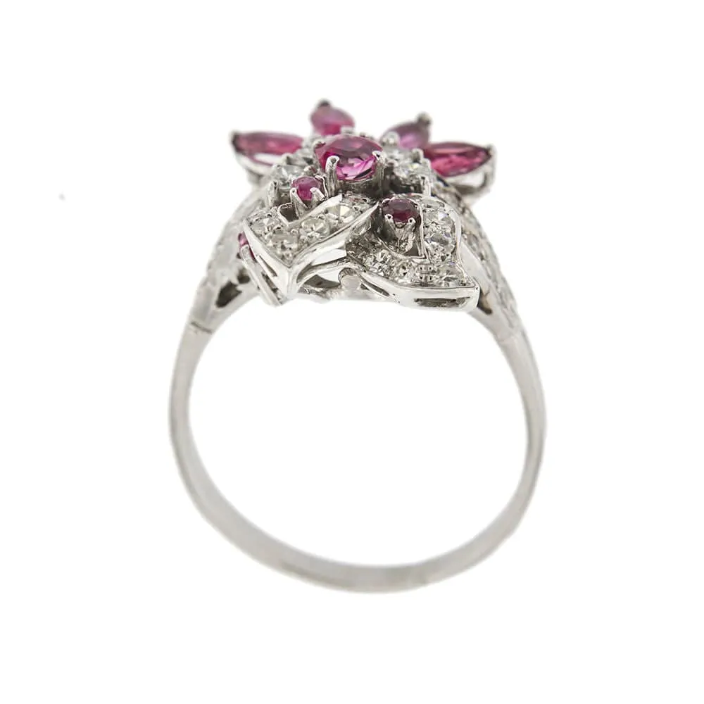 Bague avec rubis et diamants sold by 58 Facettes product image thumbnail 2