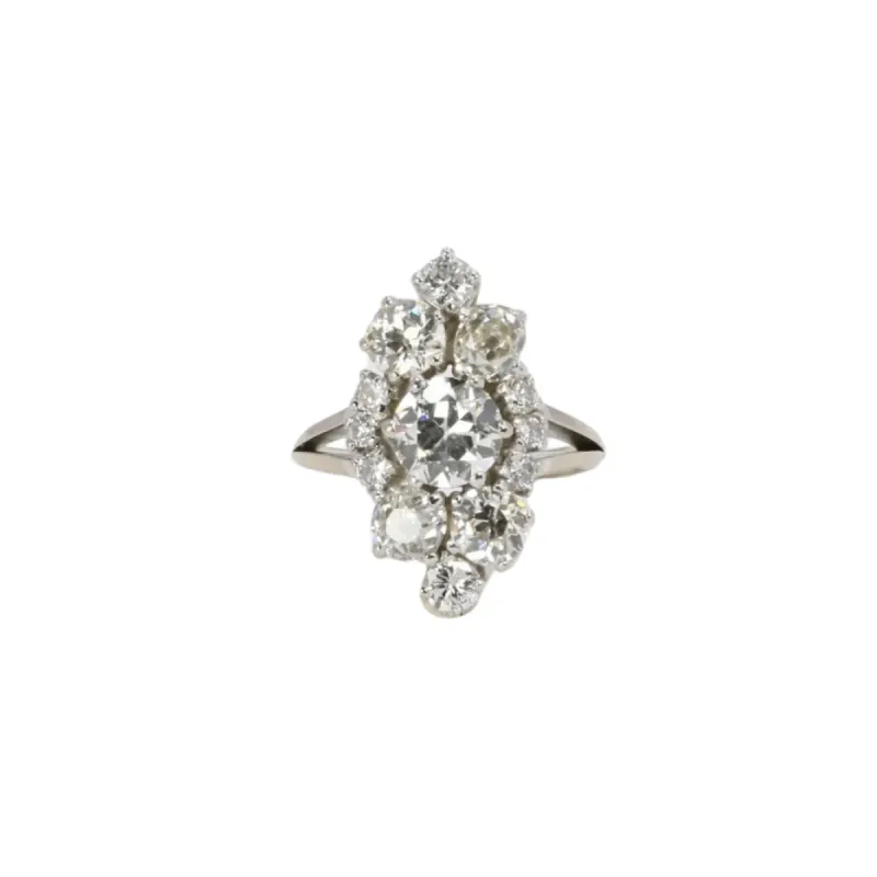 Bague marquise vintage diamants sold by 58 Facettes