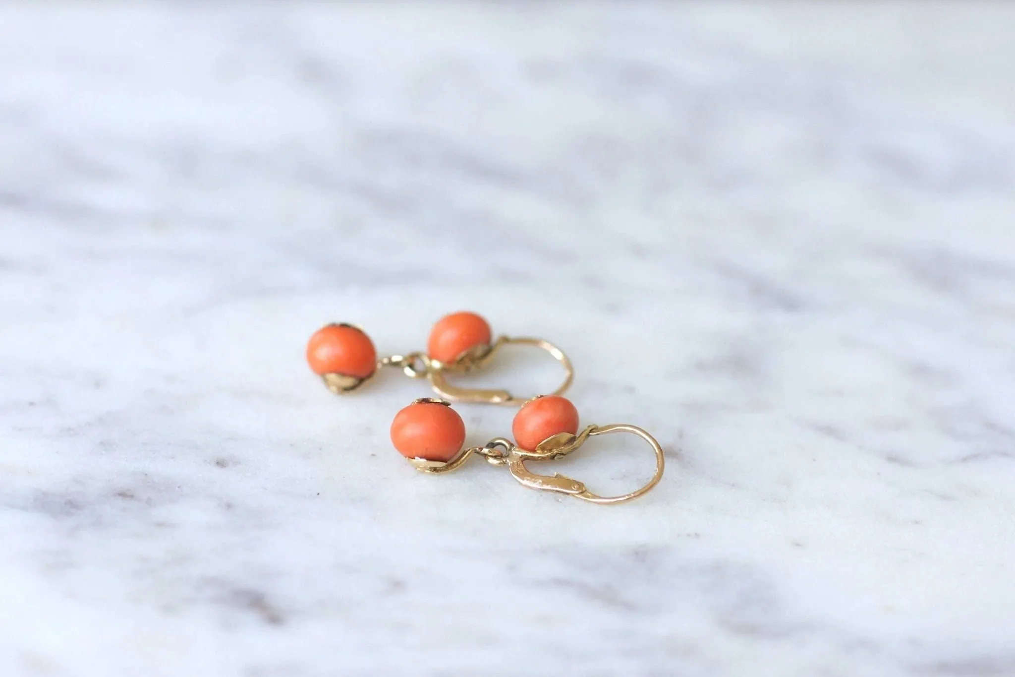 Boucles d'oreilles corail anciennes sold by 58 Facettes product image thumbnail 3