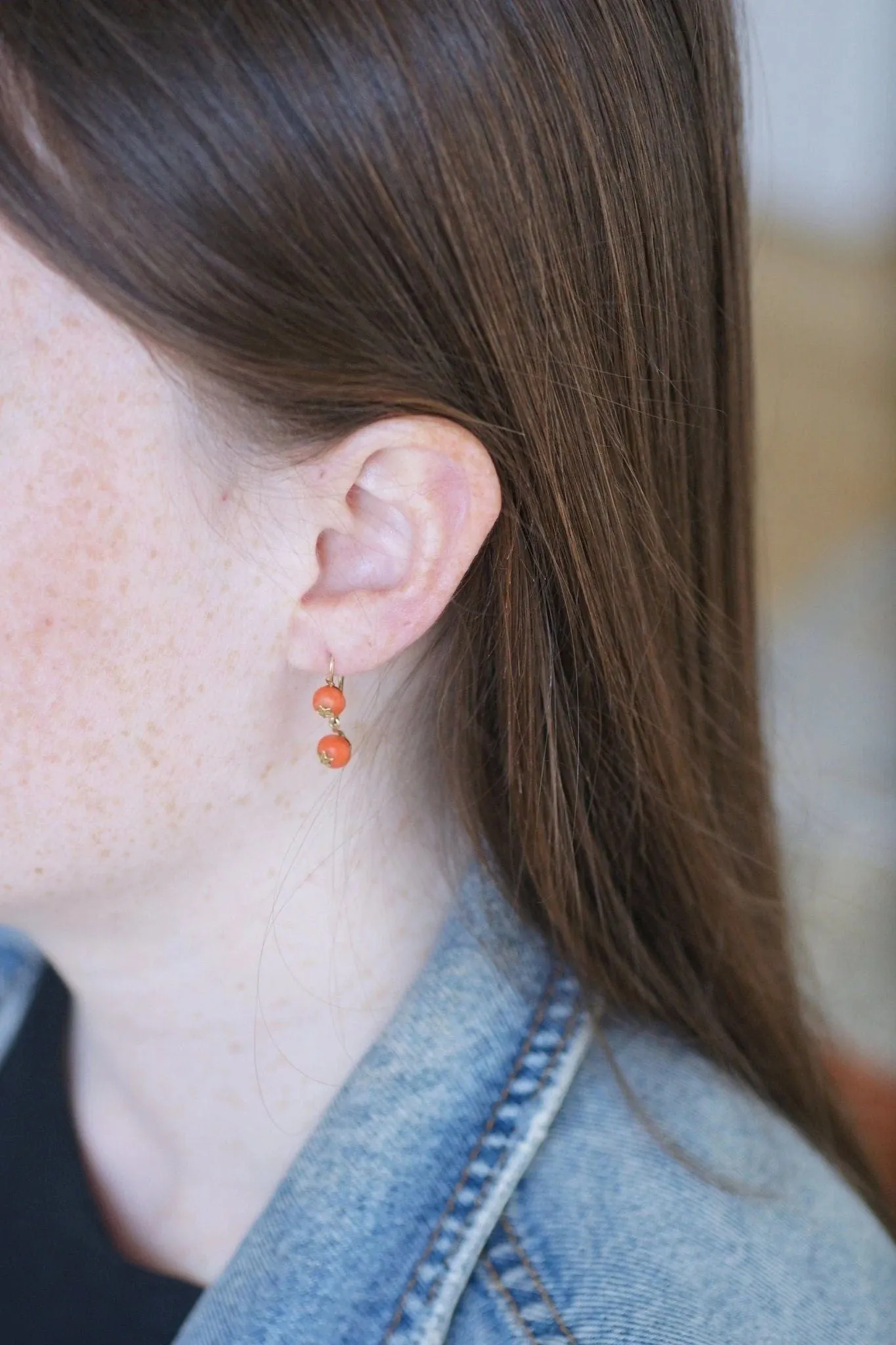 Boucles d'oreilles corail anciennes sold by 58 Facettes product image thumbnail 2