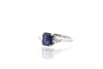 Bague d'occasion saphir et diamants triangles en or sold by 58 Facettes
