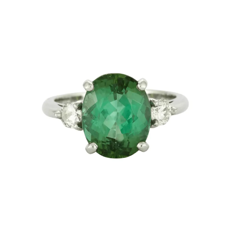 Bague Platine Tourmaline bleue-verte 4,15 carats sold by 58 Facettes