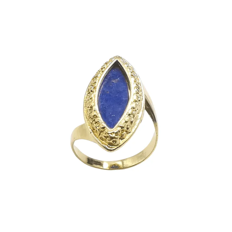 Bague en or jaune et lapis lazuli sold by 58 Facettes