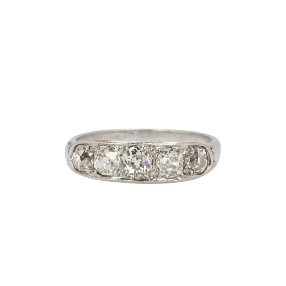 Bague jarretière diamants taille ancienne sold by 58 Facettes