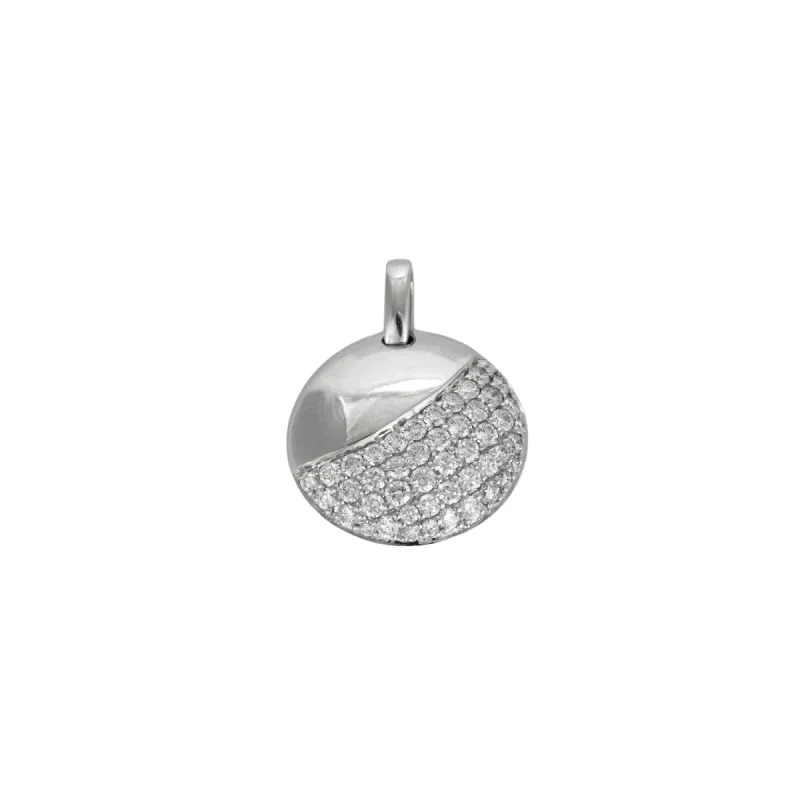 Pendentif or blanc pavage diamants sold by 58 Facettes