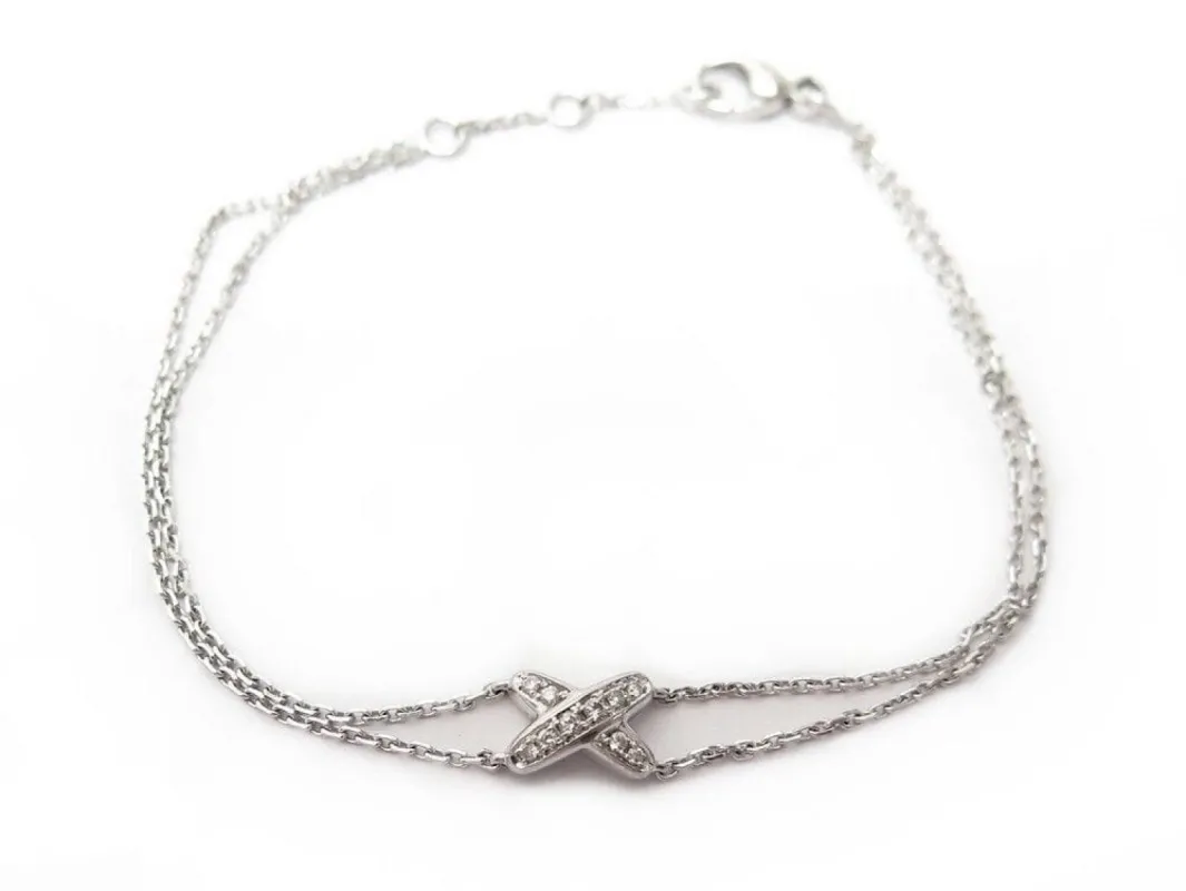 bracelet CHAUMET jeux de liens 17 cm or blanc 18k & diamants sold by 58 Facettes