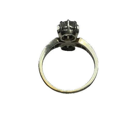 Bague Toi & Moi en or, platine et diamants sold by 58 Facettes product image thumbnail 4