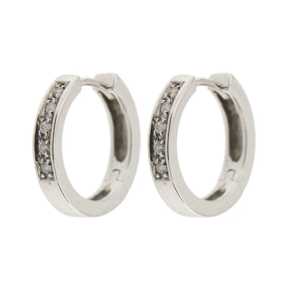 Boucles d'oreilles créoles avec diamants sold by 58 Facettes product image thumbnail 4