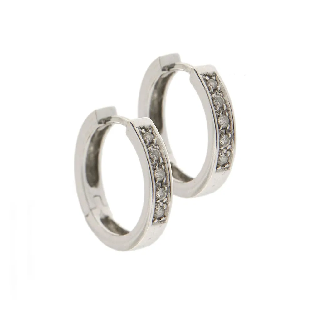 Boucles d'oreilles créoles avec diamants sold by 58 Facettes