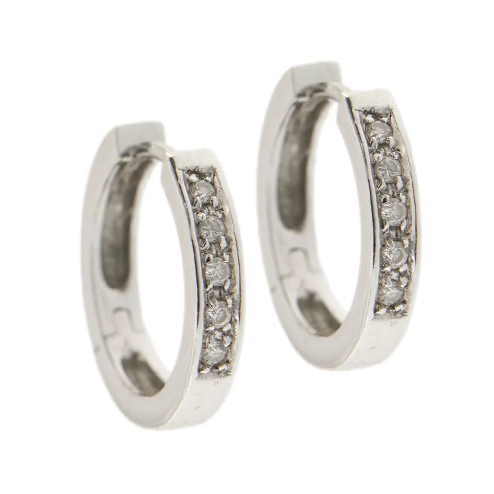 Boucles d'oreilles créoles avec diamants sold by 58 Facettes product image thumbnail 5