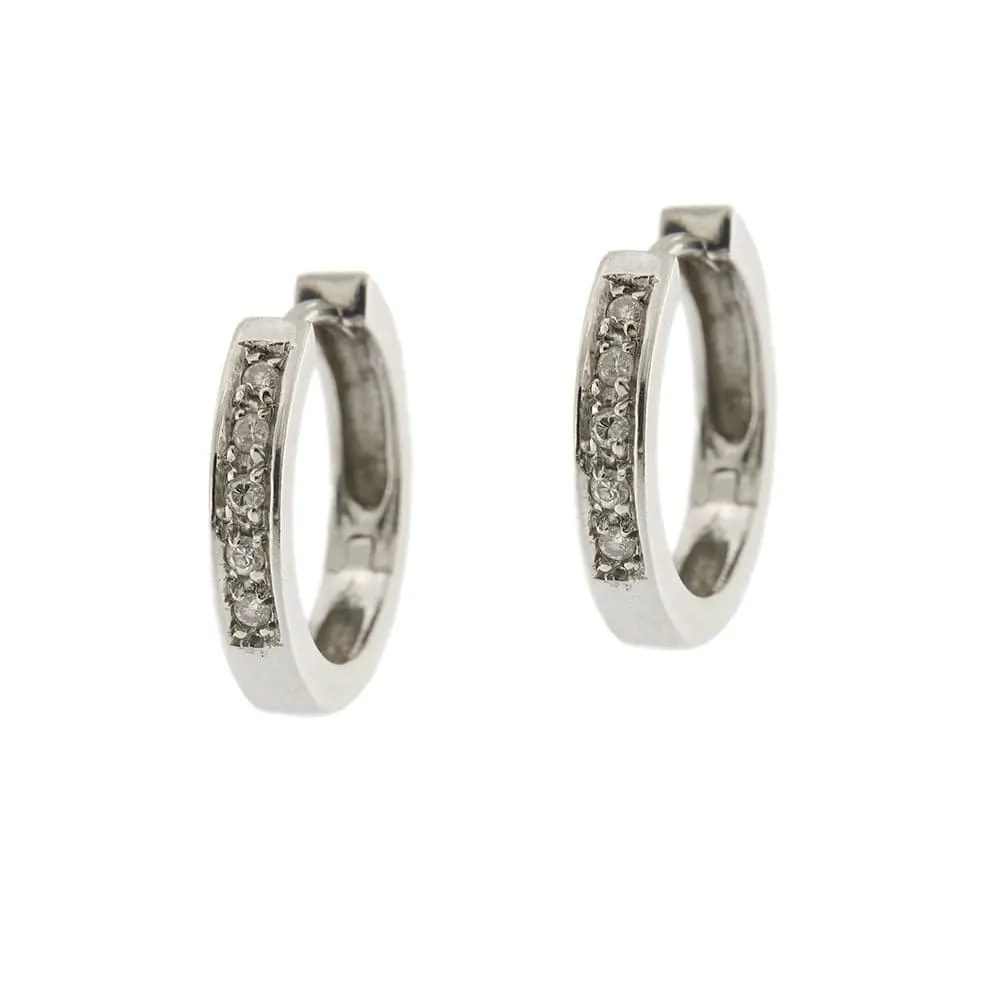 Boucles d'oreilles créoles avec diamants sold by 58 Facettes product image thumbnail 2